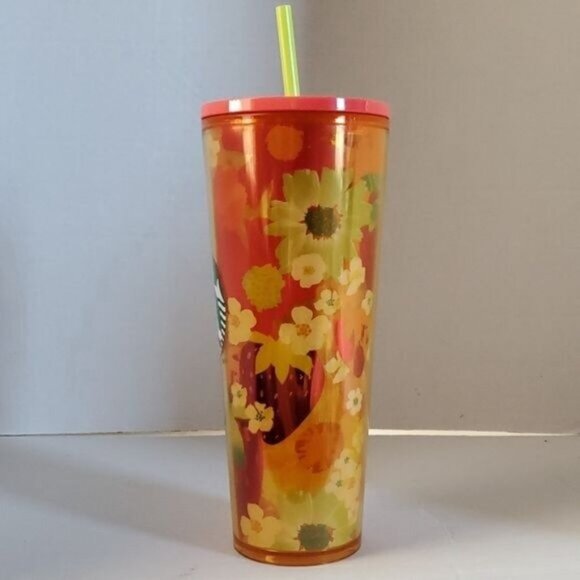 24 Oz Starbucks 2022 Strawberry Fields Cold Cup Travel Tumbler Venti - Picture 5 of 15